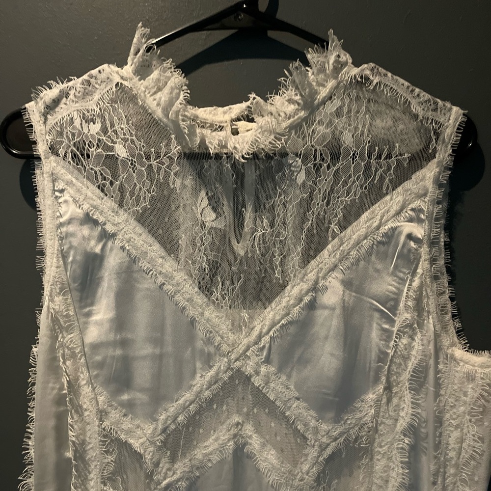 All saints white lace Mila Dress NWT size 12 EURO SIZE! Size 8US